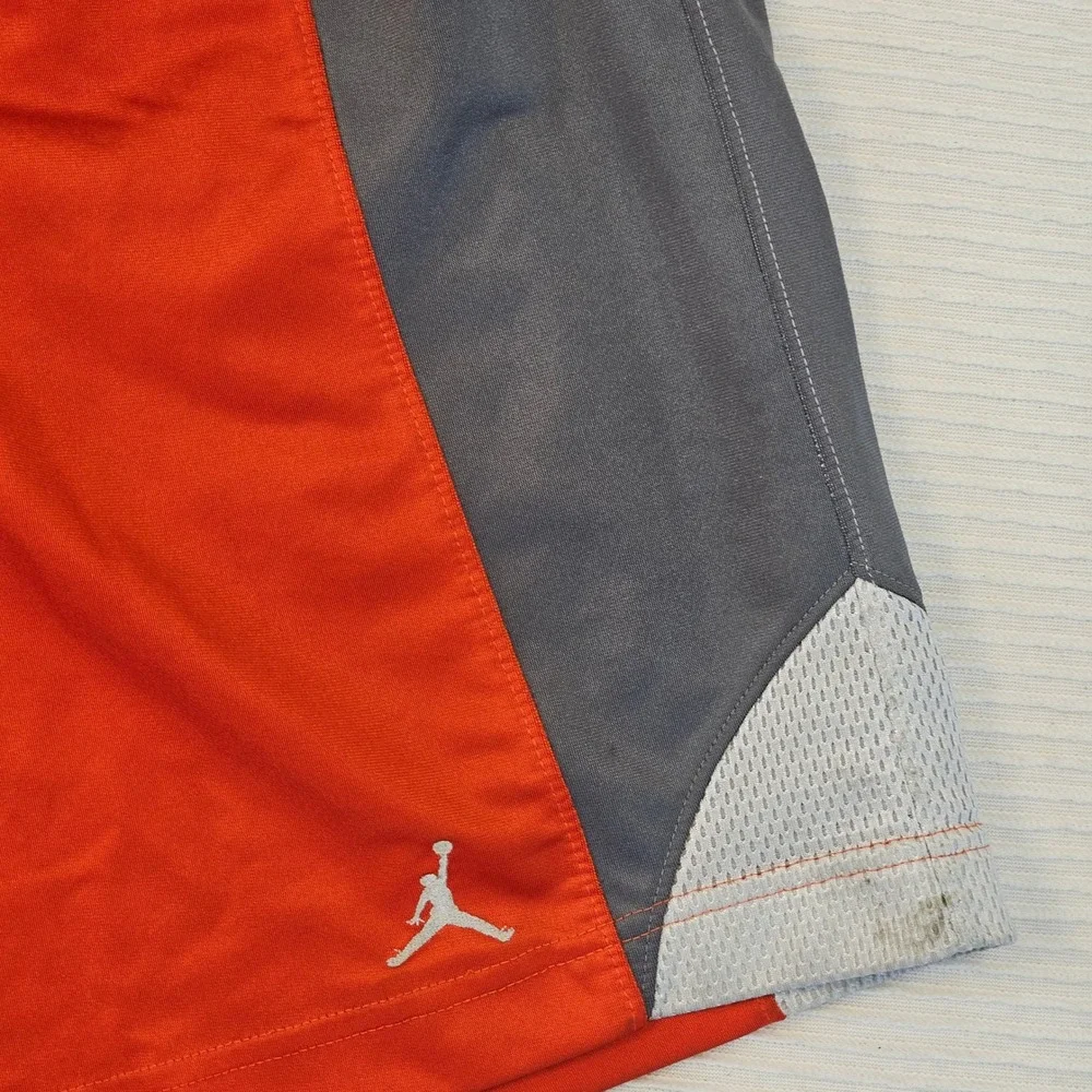 Jordan Brand Basketball Shorts Mens XXL Red Grey White Colorblock Jumpman Mesh